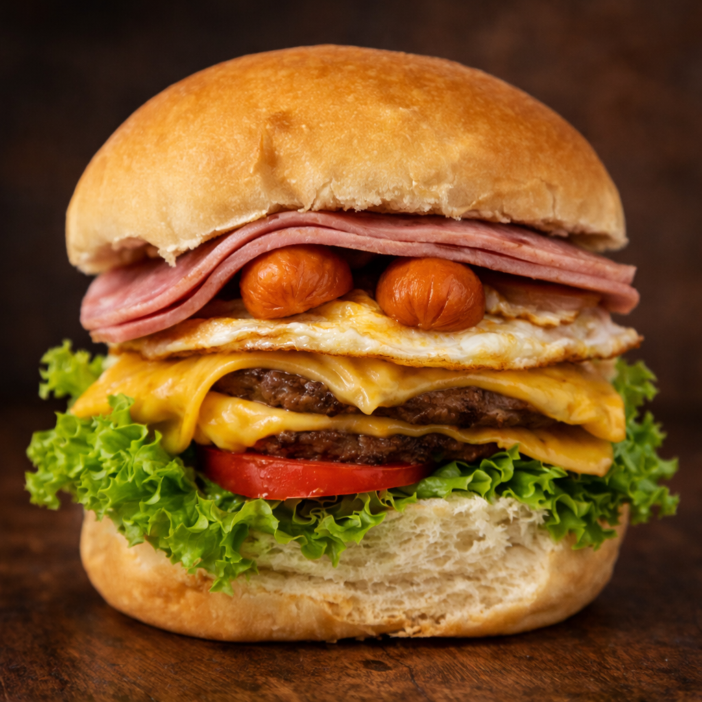 Hambúrguer — depois da edição (aparência real)