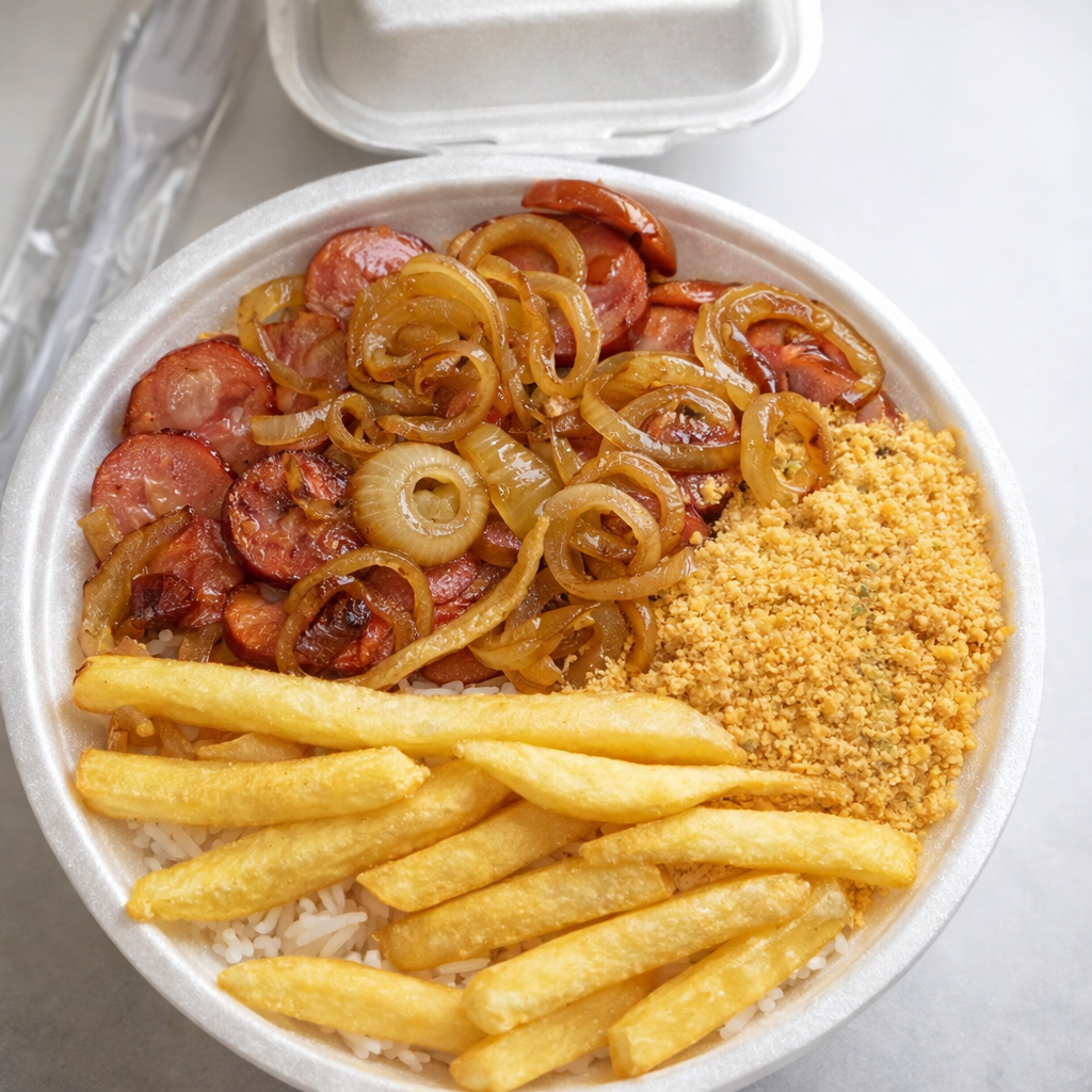 Marmita de calabresa acebolada — depois da edição (aparência real)